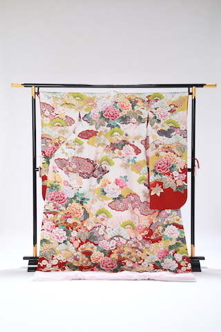 No. 933_ 白地赤ぼかしイメージ写真